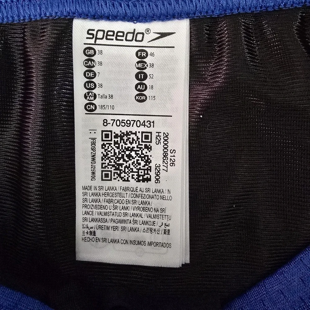 Speedo Racing Swim Briefs Mens Size 38 Sapphire Blue Mesh Training Suit NWT